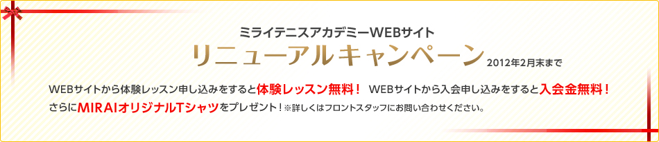 WEBサイトリニューアルキャンペーン